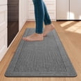 thumbnail image 1 of QiCaiJia Kitchen Rugs, 17''x47'' Gray Kitchen Mats for Floor, Washable Non Slip Absorbent Kitchen Mat, Braided Kitchen Runner Rug, Kitchen Sink Rug, 1 of 8