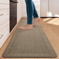 thumbnail image 1 of QiCaiJia Kitchen Rugs, 17''x59'' Brown Kitchen Mats for Floor, Washable Non Slip Absorbent Kitchen Mat, Braided Kitchen Runner Rug, Kitchen Sink Rug, 1 of 8