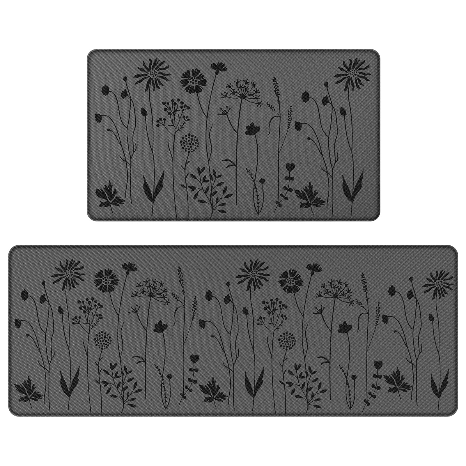 Kitchen Rugs Set of 2, Non Skid Kitchen Mats,Waterproof Cushioned Anti