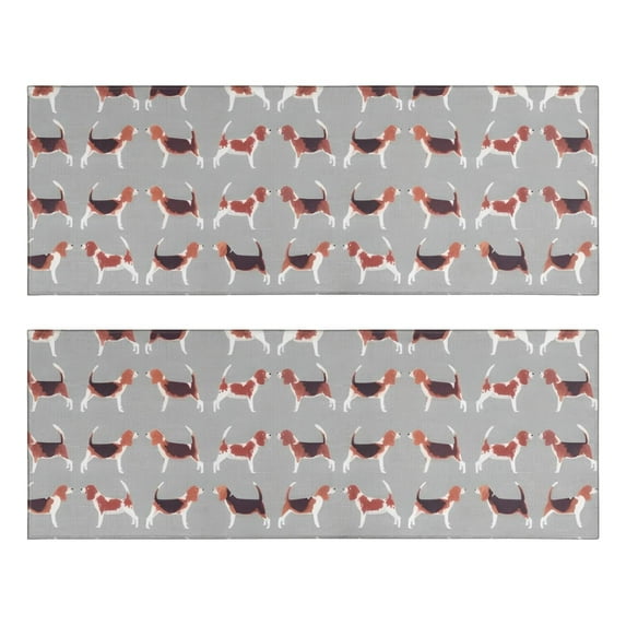 Kitchen Rugs Sets Of 2,Animal Beagle Cute Dog Anti Fatigue Kitchen Mat Rugs Non Slip Washable,Decorative Kitchen Floor Mats for Kitchen,Sink,Laundry,17"X47"