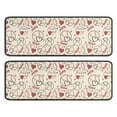 thumbnail image 1 of Kitchen Rugs Sets Of 2,Baseball Heart Pattern Anti Fatigue Kitchen Mat Rugs Non Slip Washable,Decorative Kitchen Floor Mats for Kitchen,Sink,Laundry,17"x47"+17"x47", 1 of 5