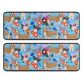 thumbnail image 1 of Kitchen Rugs Sets Of 2,Basset Hound Dog and Flower Anti Fatigue Kitchen Mat Rugs Non Slip Washable,Decorative Kitchen Floor Mats for Kitchen,Sink,Laundry,17"x47"+17"x47", 1 of 5