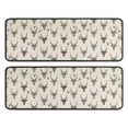 thumbnail image 1 of Kitchen Rugs Sets Of 2,Beige Antelope Head Pattern Anti Fatigue Kitchen Mat Rugs Non Slip Washable,Decorative Kitchen Floor Mats for Kitchen,Sink,Laundry,17"x47"+17"x47", 1 of 5