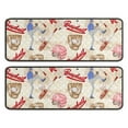 thumbnail image 1 of Kitchen Rugs Sets Of 2,Beige Baseball Elements Pattern Anti Fatigue Kitchen Mat Rugs Non Slip Washable,Decorative Kitchen Floor Mats for Kitchen,Sink,Laundry,17"x47"+17"x47", 1 of 5