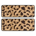 thumbnail image 1 of Kitchen Rugs Sets Of 2,Beige and Black Leopard Pattern Anti Fatigue Kitchen Mat Rugs Non Slip Washable,Decorative Kitchen Floor Mats for Kitchen,Sink,Laundry,17"x47"+17"x47", 1 of 5