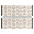 thumbnail image 1 of Kitchen Rugs Sets Of 2,Beige Boho Bohemia Rainbows Hearts Pattern Anti Fatigue Kitchen Mat Rugs Non Slip Washable,Decorative Kitchen Floor Mats for Kitchen,Sink,Laundry,17"x47"+17"x47", 1 of 5
