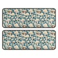 thumbnail image 1 of Kitchen Rugs Sets Of 2,Beige Brown Mushroom Blue Pattern Anti Fatigue Kitchen Mat Rugs Non Slip Washable,Decorative Kitchen Floor Mats for Kitchen,Sink,Laundry,17"x47"+17"x47", 1 of 5