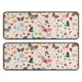thumbnail image 1 of Kitchen Rugs Sets Of 2,Beige Butterfly Flower Pattern Anti Fatigue Kitchen Mat Rugs Non Slip Washable,Decorative Kitchen Floor Mats for Kitchen,Sink,Laundry,17"x47"+17"x47", 1 of 5