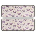 thumbnail image 1 of Kitchen Rugs Sets Of 2,Beige Butterfly Pattern Anti Fatigue Kitchen Mat Rugs Non Slip Washable,Decorative Kitchen Floor Mats for Kitchen,Sink,Laundry,17"x47"+17"x47", 1 of 5