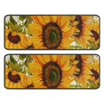 thumbnail image 1 of Kitchen Rugs Sets Of 2,Beige Calligraphy Sunflower Pattern Anti Fatigue Kitchen Mat Rugs Non Slip Washable,Decorative Kitchen Floor Mats for Kitchen,Sink,Laundry,17"x47"+17"x47", 1 of 5