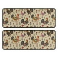 thumbnail image 1 of Kitchen Rugs Sets Of 2,Beige Chicken Folk Pattern Anti Fatigue Kitchen Mat Rugs Non Slip Washable,Decorative Kitchen Floor Mats for Kitchen,Sink,Laundry,17"x47"+17"x47", 1 of 5
