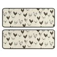 thumbnail image 1 of Kitchen Rugs Sets Of 2,Beige Chicken Sketch Pattern Anti Fatigue Kitchen Mat Rugs Non Slip Washable,Decorative Kitchen Floor Mats for Kitchen,Sink,Laundry,17"x47"+17"x47", 1 of 5