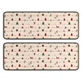thumbnail image 1 of Kitchen Rugs Sets Of 2,Beige Christmas Decoration Pattern Anti Fatigue Kitchen Mat Rugs Non Slip Washable,Decorative Kitchen Floor Mats for Kitchen,Sink,Laundry,17"x47"+17"x47", 1 of 5