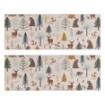 thumbnail image 1 of Kitchen Rugs Sets Of 2,Beige Christmas Forest Animal Pattern Anti Fatigue Kitchen Mat Rugs Non Slip Washable,Decorative Kitchen Floor Mats for Kitchen,Sink,Laundry,17"X47", 1 of 5