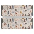 thumbnail image 1 of Kitchen Rugs Sets Of 2,Beige Christmas Forest Animal Pattern Anti Fatigue Kitchen Mat Rugs Non Slip Washable,Decorative Kitchen Floor Mats for Kitchen,Sink,Laundry,17"x47"+17"x47", 1 of 5