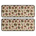 thumbnail image 1 of Kitchen Rugs Sets Of 2,Beige Christmas Gift Pattern Anti Fatigue Kitchen Mat Rugs Non Slip Washable,Decorative Kitchen Floor Mats for Kitchen,Sink,Laundry,17"x47"+17"x47", 1 of 5