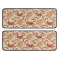 thumbnail image 1 of Kitchen Rugs Sets Of 2,Beige Christmas Gingerbread Man Pattern Anti Fatigue Kitchen Mat Rugs Non Slip Washable,Decorative Kitchen Floor Mats for Kitchen,Sink,Laundry,17"x47"+17"x47", 1 of 5