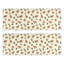 Kitchen Rugs Sets Of 2,Beige Christmas Gingerbread Pattern Anti Fatigue Kitchen Mat Rugs Non Slip Washable,Decorative Kitchen Floor Mats for Kitchen,Sink,Laundry,17"X47"
