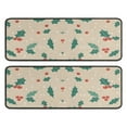thumbnail image 1 of Kitchen Rugs Sets Of 2,Beige Christmas Holly Pattern Anti Fatigue Kitchen Mat Rugs Non Slip Washable,Decorative Kitchen Floor Mats for Kitchen,Sink,Laundry,17"x47"+17"x47", 1 of 5
