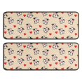 thumbnail image 1 of Kitchen Rugs Sets Of 2,Beige Cow Heart Pattern Anti Fatigue Kitchen Mat Rugs Non Slip Washable,Decorative Kitchen Floor Mats for Kitchen,Sink,Laundry,17"x47"+17"x47", 1 of 5
