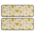 thumbnail image 1 of Kitchen Rugs Sets Of 2,Beige Daisy Flower Yellow Blooms Pattern Anti Fatigue Kitchen Mat Rugs Non Slip Washable,Decorative Kitchen Floor Mats for Kitchen,Sink,Laundry,17"x47"+17"x47", 1 of 5