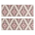 thumbnail image 1 of Kitchen Rugs Sets Of 2,Beige Geometric Diamond Striped Pattern Anti Fatigue Kitchen Mat Rugs Non Slip Washable,Decorative Kitchen Floor Mats for Kitchen,Sink,Laundry,17"X47", 1 of 5