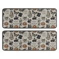 thumbnail image 1 of Kitchen Rugs Sets Of 2,Beige Gothic Skull Pumpkin Rose Pattern Anti Fatigue Kitchen Mat Rugs Non Slip Washable,Decorative Kitchen Floor Mats for Kitchen,Sink,Laundry,17"x47"+17"x47", 1 of 5