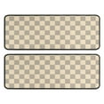 thumbnail image 1 of Kitchen Rugs Sets Of 2,Beige Gray Checkerboard Checkered Pattern Anti Fatigue Kitchen Mat Rugs Non Slip Washable,Decorative Kitchen Floor Mats for Kitchen,Sink,Laundry,17"x47"+17"x47", 1 of 5