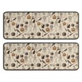 thumbnail image 1 of Kitchen Rugs Sets Of 2,Beige Halloween Skull Pumpkin Cat Pattern Anti Fatigue Kitchen Mat Rugs Non Slip Washable,Decorative Kitchen Floor Mats for Kitchen,Sink,Laundry,17"x47"+17"x47", 1 of 5