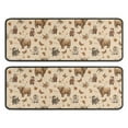 thumbnail image 1 of Kitchen Rugs Sets Of 2,Beige Highland Cow Figure Butterfly Pattern Anti Fatigue Kitchen Mat Rugs Non Slip Washable,Decorative Kitchen Floor Mats for Kitchen,Sink,Laundry,17"x47"+17"x47", 1 of 5