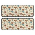 thumbnail image 1 of Kitchen Rugs Sets Of 2,Beige Highland Cow Flower Pajama Pattern Anti Fatigue Kitchen Mat Rugs Non Slip Washable,Decorative Kitchen Floor Mats for Kitchen,Sink,Laundry,17"x47"+17"x47", 1 of 5