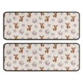 thumbnail image 1 of Kitchen Rugs Sets Of 2,Beige Highland Cow Flower Pattern Anti Fatigue Kitchen Mat Rugs Non Slip Washable,Decorative Kitchen Floor Mats for Kitchen,Sink,Laundry,17"x47"+17"x47", 1 of 5