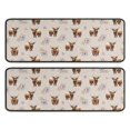 thumbnail image 1 of Kitchen Rugs Sets Of 2,Beige Highland Cow Flower Pattern Anti Fatigue Kitchen Mat Rugs Non Slip Washable,Decorative Kitchen Floor Mats for Kitchen,Sink,Laundry,17"x47"+17"x47", 1 of 5