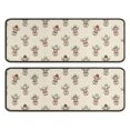 thumbnail image 1 of Kitchen Rugs Sets Of 2,Beige Highland Cow Hat Scarf Pattern Anti Fatigue Kitchen Mat Rugs Non Slip Washable,Decorative Kitchen Floor Mats for Kitchen,Sink,Laundry,17"x47"+17"x47", 1 of 5