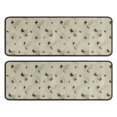 thumbnail image 1 of Kitchen Rugs Sets Of 2,Beige Leaf Butterfly Pattern Anti Fatigue Kitchen Mat Rugs Non Slip Washable,Decorative Kitchen Floor Mats for Kitchen,Sink,Laundry,17"x47"+17"x47", 1 of 5