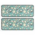 thumbnail image 1 of Kitchen Rugs Sets Of 2,Beige Mushroom Sketch Teal Pattern Anti Fatigue Kitchen Mat Rugs Non Slip Washable,Decorative Kitchen Floor Mats for Kitchen,Sink,Laundry,17"x47"+17"x47", 1 of 5