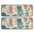 thumbnail image 1 of Kitchen Rugs Sets Of 2,Beige Pioneer Flower and Leaf Pattern Anti Fatigue Kitchen Mat Rugs Non Slip Washable,Decorative Kitchen Floor Mats for Kitchen,Sink,Laundry,17"x47"+17"x47", 1 of 5