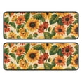 thumbnail image 1 of Kitchen Rugs Sets Of 2,Beige Red Sunflower Pattern Anti Fatigue Kitchen Mat Rugs Non Slip Washable,Decorative Kitchen Floor Mats for Kitchen,Sink,Laundry,17"x47"+17"x47", 1 of 5