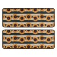 thumbnail image 1 of Kitchen Rugs Sets Of 2,Beige Stripe Sunflower Pattern Anti Fatigue Kitchen Mat Rugs Non Slip Washable,Decorative Kitchen Floor Mats for Kitchen,Sink,Laundry,17"x47"+17"x47", 1 of 5
