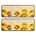 thumbnail image 1 of Kitchen Rugs Sets Of 2,Beige Sunflower Handwriting Pattern Anti Fatigue Kitchen Mat Rugs Non Slip Washable,Decorative Kitchen Floor Mats for Kitchen,Sink,Laundry,17"x47"+17"x47", 1 of 5