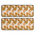 thumbnail image 1 of Kitchen Rugs Sets Of 2,Beige Sunflower Pattern Anti Fatigue Kitchen Mat Rugs Non Slip Washable,Decorative Kitchen Floor Mats for Kitchen,Sink,Laundry,17"x47"+17"x47", 1 of 5