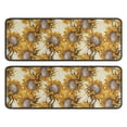 thumbnail image 1 of Kitchen Rugs Sets Of 2,Beige Sunflower Pattern Anti Fatigue Kitchen Mat Rugs Non Slip Washable,Decorative Kitchen Floor Mats for Kitchen,Sink,Laundry,17"x47"+17"x47", 1 of 5