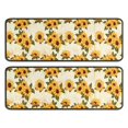 thumbnail image 1 of Kitchen Rugs Sets Of 2,Beige Sunflower Pattern Anti Fatigue Kitchen Mat Rugs Non Slip Washable,Decorative Kitchen Floor Mats for Kitchen,Sink,Laundry,17"x47"+17"x47", 1 of 5