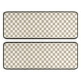 thumbnail image 1 of Kitchen Rugs Sets Of 2,Beige and White Checkerboard Pattern Anti Fatigue Kitchen Mat Rugs Non Slip Washable,Decorative Kitchen Floor Mats for Kitchen,Sink,Laundry,17"x47"+17"x47", 1 of 5
