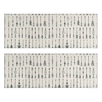 Kitchen Rugs Sets Of 2,Black Arrow Pattern Anti Fatigue Kitchen Mat Rugs Non Slip Washable,Decorative Kitchen Floor Mats for Kitchen,Sink,Laundry,17"X47"