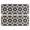 thumbnail image 1 of Kitchen Rugs Sets Of 2,Black Beige Checkerboard Checkered Pattern Anti Fatigue Kitchen Mat Rugs Non Slip Washable,Decorative Kitchen Floor Mats for Kitchen,Sink,Laundry,17"x47"+17"x47", 1 of 5