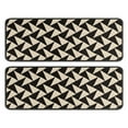thumbnail image 1 of Kitchen Rugs Sets Of 2,Black Beige Chevron Pattern Anti Fatigue Kitchen Mat Rugs Non Slip Washable,Decorative Kitchen Floor Mats for Kitchen,Sink,Laundry,17"x47"+17"x47", 1 of 5