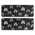 thumbnail image 1 of Kitchen Rugs Sets Of 2,Black Boho Bohemia Rainbow Hearts Pattern Anti Fatigue Kitchen Mat Rugs Non Slip Washable,Decorative Kitchen Floor Mats for Kitchen,Sink,Laundry,17"x47"+17"x47", 1 of 5
