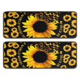 thumbnail image 1 of Kitchen Rugs Sets Of 2,Black Butterfly Sunflower Pattern Anti Fatigue Kitchen Mat Rugs Non Slip Washable,Decorative Kitchen Floor Mats for Kitchen,Sink,Laundry,17"x47"+17"x47", 1 of 5