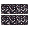 thumbnail image 1 of Kitchen Rugs Sets Of 2,Black Cartoon Unicorn Rainbow Anti Fatigue Kitchen Mat Rugs Non Slip Washable,Decorative Kitchen Floor Mats for Kitchen,Sink,Laundry,17"x47"+17"x47", 1 of 5